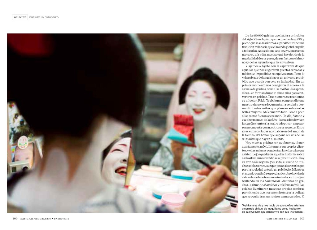 Ofelia de Pablo, Javier Zurita, Geishas, National Geographic Ofelia de Pablo, Javier Zurita, Geishas, National Geographic