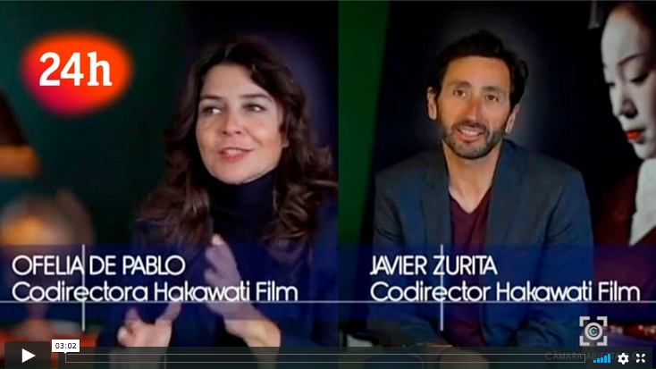 Ofelia de Pablo and Javier Zurita , photographers, journalists and filmmakers at TVE 24H interviewed for Sharing the Land film